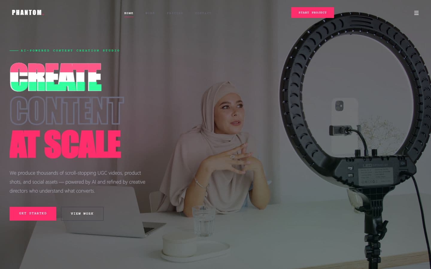 Phantom UGC Studio — AI UGC / Content Studio